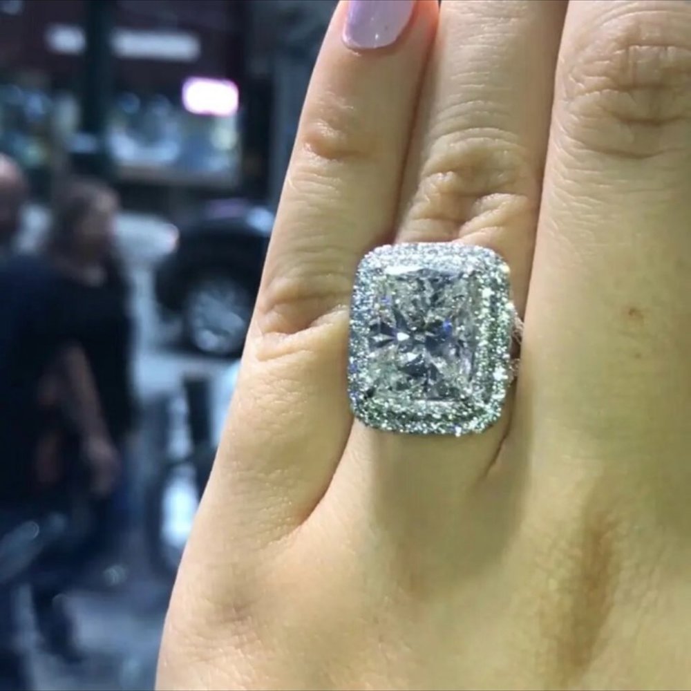 NEW PRINCESS DIAMOND ENGAGEMENT S925 SILVER RING, BEAUTIFUL RING, SHINY RING. - Picture 3 of 7
